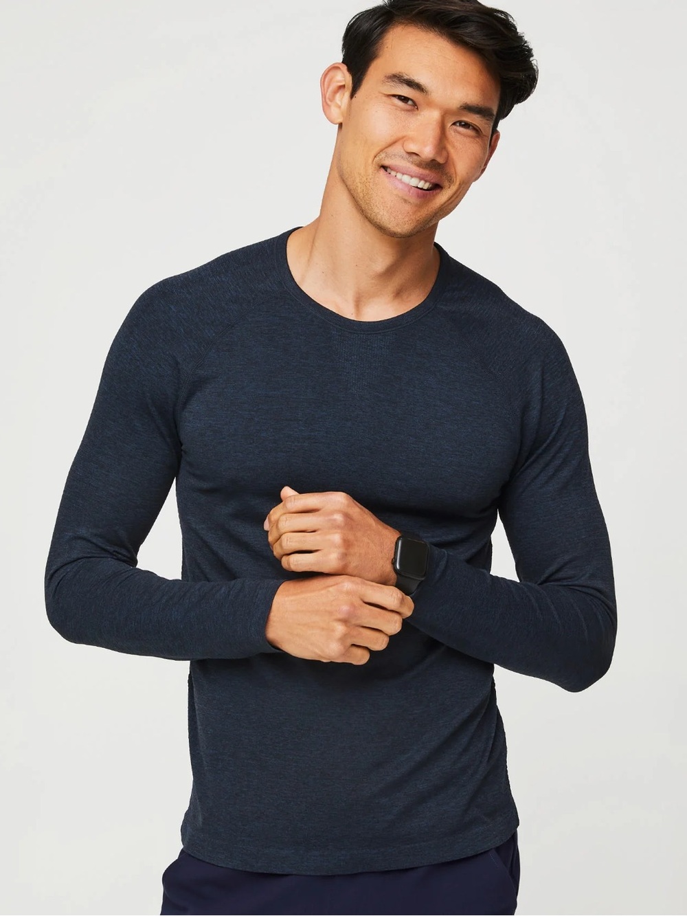 Figs Heathered Navy Long-Sleeve by
